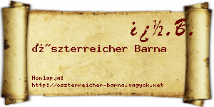 Öszterreicher Barna névjegykártya